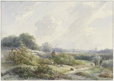 Landscape with farm and cattle, 1849. Creator: Willem Roelofs.