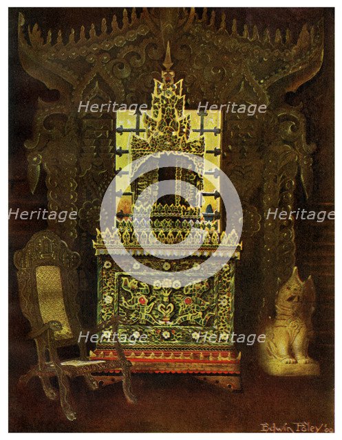 Asian furniture, 1911-1912.Artist: Edwin Foley