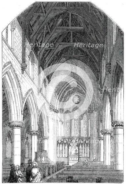 Interior of St. Barnabas Church, Pimlico, 1850. Creator: Unknown.