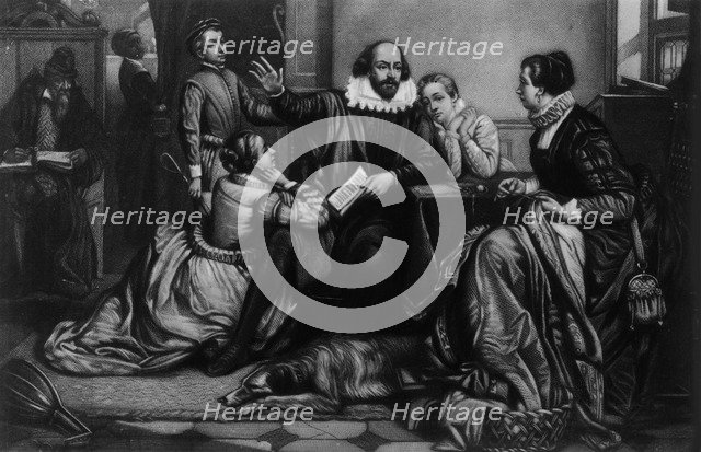 William Shakespeare Reciting Hamlet to His Family, 1900.
