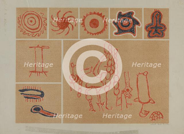 Petroglyph, 1935/1942. Creator: Lala Eve Rivol.