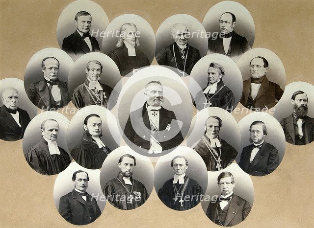 Group of portraits of the representatives of the Catholic church in Moscow, 1860s.  Artist: Scherer Nabholz & Co