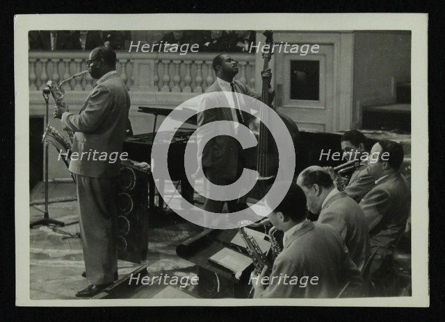 The Count Basie Orchestra in concert, c1950s. Artist: Denis Williams