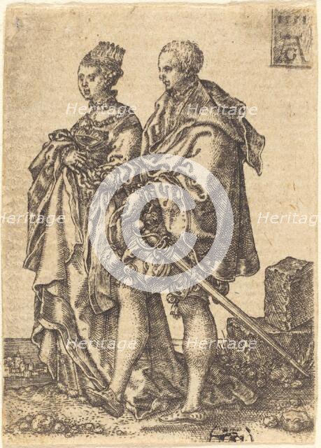 Dancing Couple, 1551. Creator: Heinrich Aldegrever.