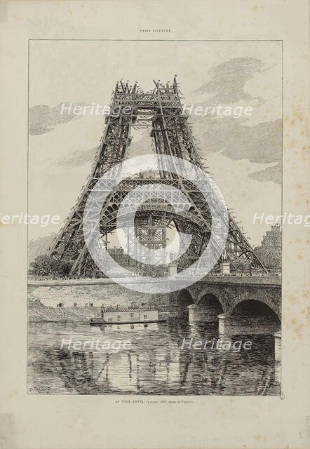 Eiffel tower on July 14, 1888, 1888. Creator: Anonymous.