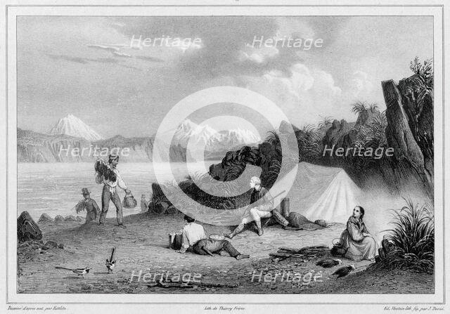 View of the entrance to Avacha Bay, taken from Starichkov Island, 19th century. Creators: Friedrich Heinrich Kittlitz, Jules David.