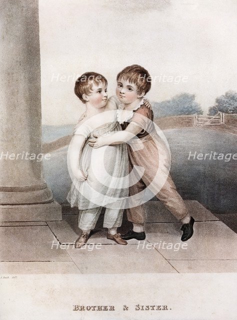 'Brother and Sister', late 18th-early 19th century, (1913).Artist: Adam Buck