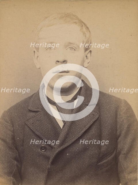 Bassille. Maurice, Eugène. 19 ans, né à Paris Ille. Portefeuilliste. Anarchiste. 9/3/94., 1894. Creator: Alphonse Bertillon.