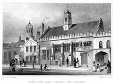 Gray's Inn Hall, Chapel, and Library, London, 19th century.Artist: W Watkins