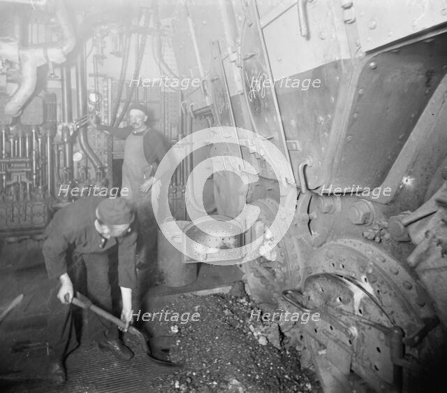 U.S.S. Massachusetts, fire room, between 1896 and 1901. Creator: Unknown.