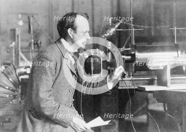 Sir Joseph John Thomson, physicist and inventor, 1900. Artist: Unknown