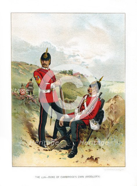 'The 57th Duke of Cambridge's Own (Middlesex)', c1890. Artist: Unknown