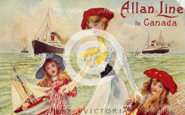 'Allan Line to Canada, R.M.S. Victorian', c1910. Creator: Unknown.