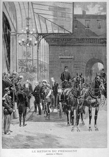 The return of Felix Faure, President of France, to Paris, after his visit to Russia, 1897. Artist: F Meaulle
