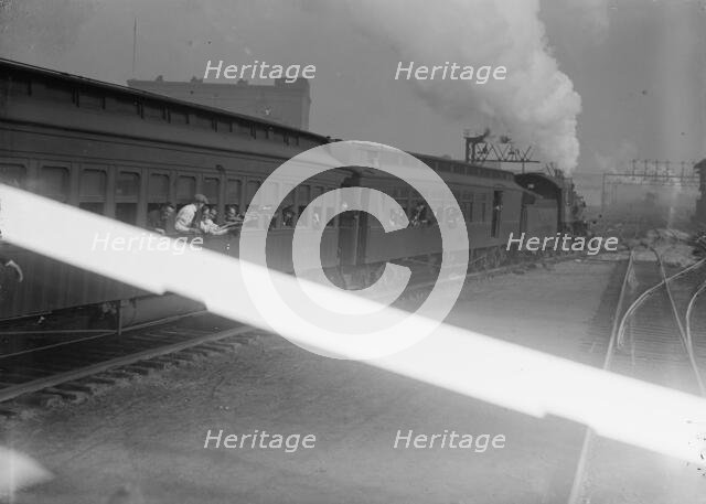 Camp Meade #2 - Drafted Men Leaving For Camp Meade, 1917. Creator: Harris & Ewing.