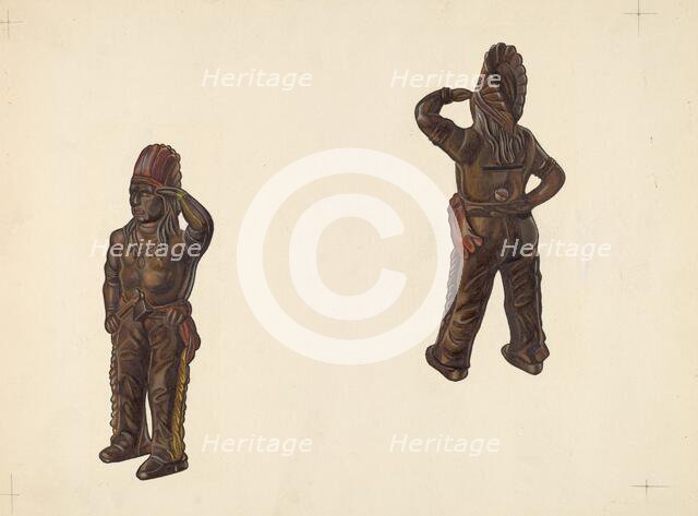 Indian Chief Coin Bank, c. 1938. Creator: William O. Fletcher.