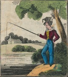 'George angling', late 18th-early 19th century. Creator: Unknown.