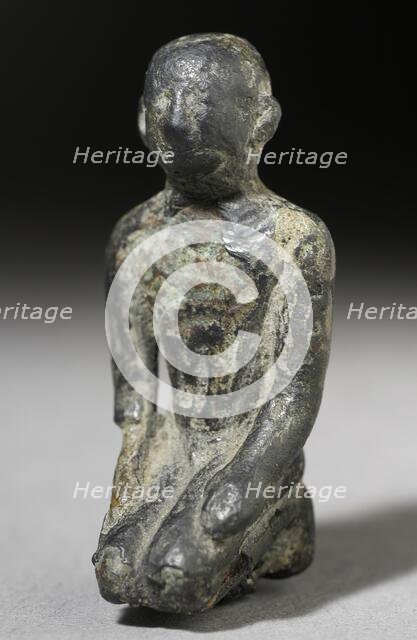 Figurine of a Human Worshipping, Probably Late Period (664-332 BCE). Creator: Unknown.