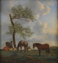 Pasture with Horses and Cattle, 1660. Creator: Adriaen van de Velde.