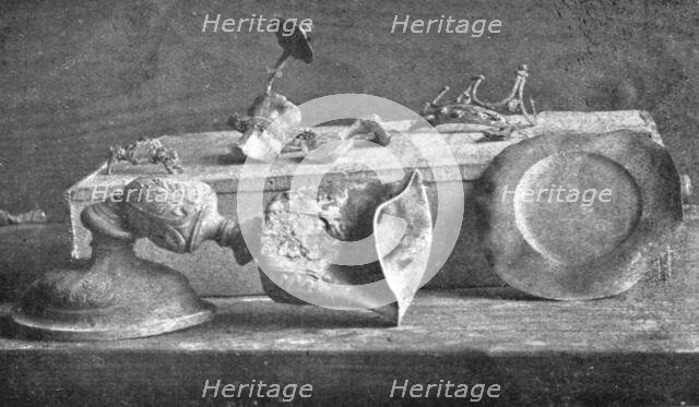 ''Nos regions Devastees; Profanation: le calice de l'eglise de Maurupt', 1914. Creator: Unknown.