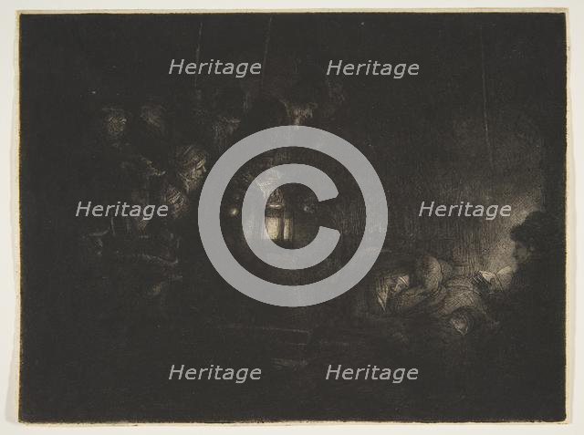 Adoration of the Shepherds: A Night Piece, ca. 1657. Creator: Rembrandt Harmensz van Rijn.