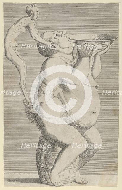 Silenus, as a Vase, Satyr Handle, 1540-56. Creator: Leon Davent.