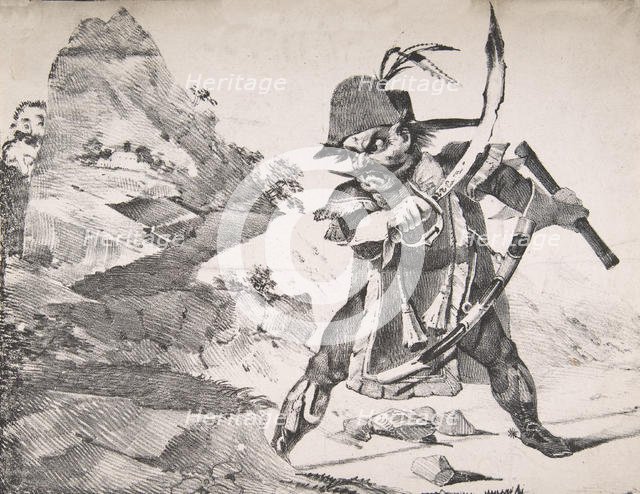 Watch Your Rear ! ! ! !, 1822., 1822. Creator: Eugene Delacroix.