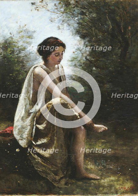 Wounded Eurydice, 1868/70. Creator: Jean-Baptiste-Camille Corot.