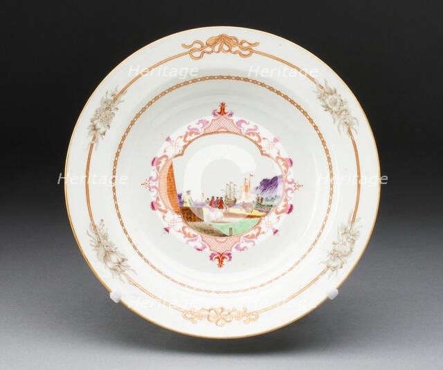 Soup Bowl, Jingdezhen, c. 1750. Creator: Jingdezhen Porcelain.