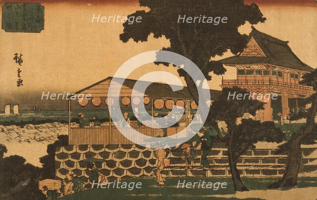 Restaurant Overlooking Tokyo, 19th century. Creator: Ando Hiroshige.