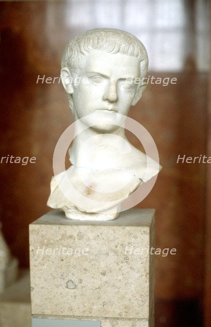 Marble bust of the Emperor Caligula. Artist: Unknown