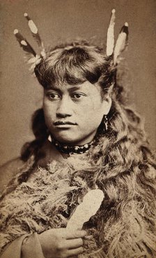 A young Maori woman, c1880s. Creator: James Bragge.