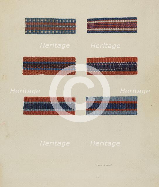 Fragments of Shaker Chair Braid, c. 1938. Creator: Orville A. Carroll.