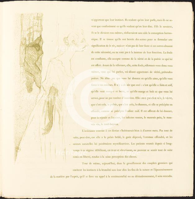 Yvette Guilbert, 1894. Creator: Henri de Toulouse-Lautrec.