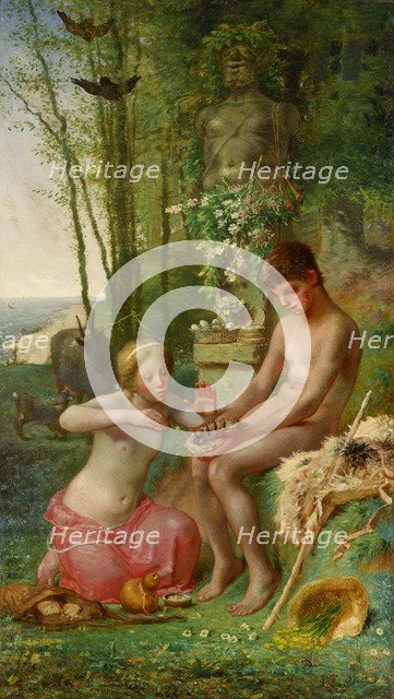 Spring (Daphnis and Chloë), 1865. Artist: Millet, Jean-François (1814-1875)