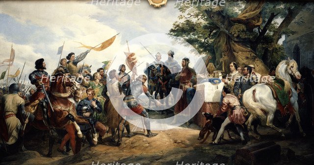 'Battle of Bouvines', 27 July 1214 (1827). Creator: Émile Jean-Horace Vernet.