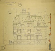 William Borden Residence, Chicago, Illinois, East Elevation, 1886. Creator: Richard Morris Hunt.