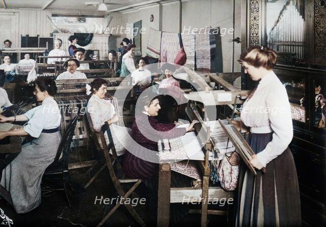 Weavers at work, between c1910 and c1915. Creator: Bain News Service.