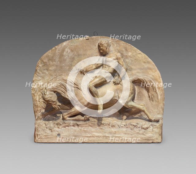 Fall of a Cavalier, 1831. Creator: Antonin-Marie Moine.