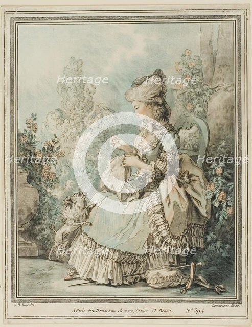 The Dog's Repast, 1778/79. Creator: Gilles-Antoine Demarteau.