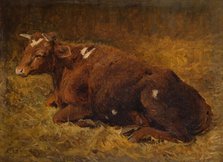 A Cow Lying On The Ground, 1865-1872. Creator: Alfred Baker.