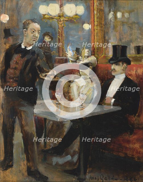 In a Café in Paris, 1886. Creator: Gallen-Kallela, Akseli (1865-1931).