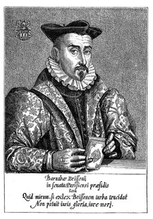 Barnabe Brisson, 16th century French philologist and jurist. Artist: Unknown