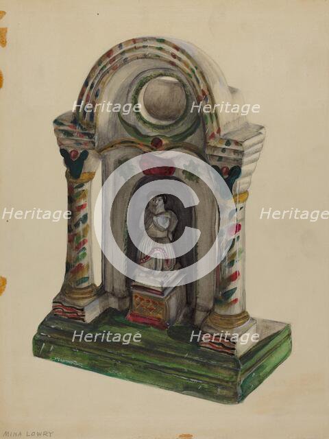 Religious Wood Carving, 1935/1942. Creator: Mina Lowry.