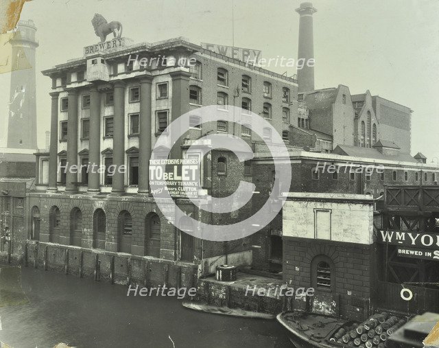 The Lion Brewery, Belvedere Road, Lambeth, London, 1928. Artist: Unknown.