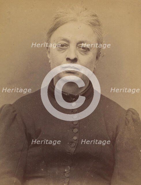 Trucano. Victorine (veuve Belloti). 54 ans, né à St Maurier (Italie). Chapelier. Vol anarc..., 1894. Creator: Alphonse Bertillon.