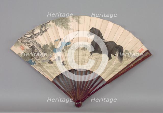 A Vignette of Life on the Frontier, c. 1717-22. Creator: Giuseppe Castiglione (Italian, 1688-1766); Jiao Bingzhen (Chinese, active c. 1670-1726), and.