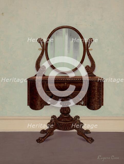 Dressing Table, c. 1936. Creator: Eugene Croe.