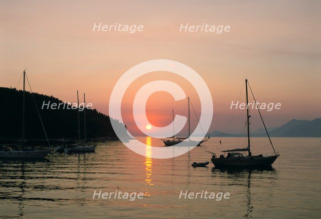 Sunset, Cavtat, Croatia.