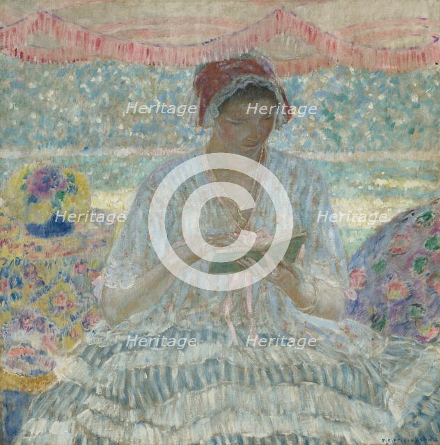 Under the Awning, 1916. Creator: Frieseke, Frederick Carl (1874-1939).